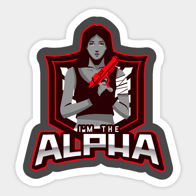 I'm The Alpha (12) Sticker by CavemanMedia